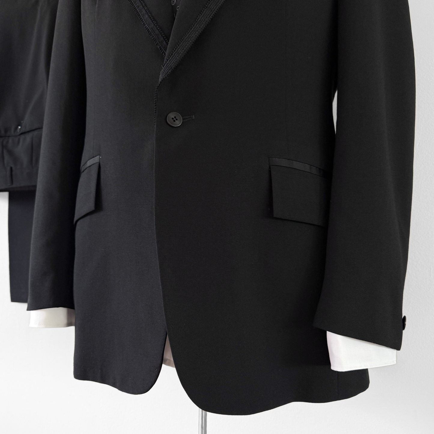 1960s Black Wool 2pc Tuxedo