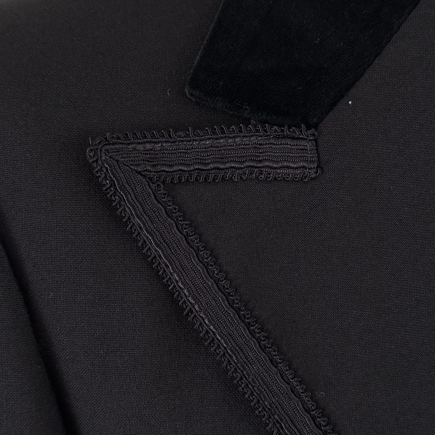 1960s Black Wool 2pc Tuxedo