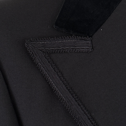 1960s Black Wool 2pc Tuxedo