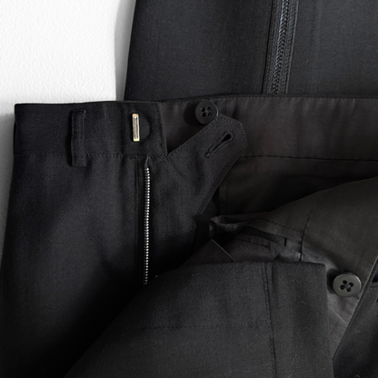 1960s Black Wool 2pc Tuxedo