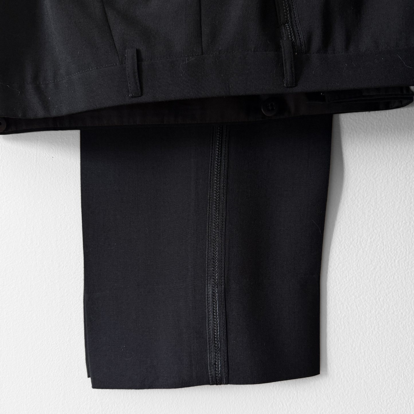 1960s Black Wool 2pc Tuxedo