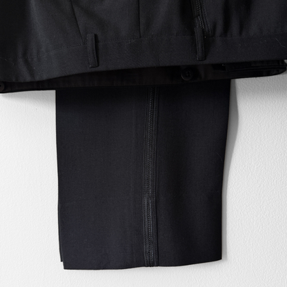 1960s Black Wool 2pc Tuxedo