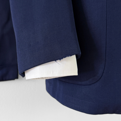 1950s Navy Blue Gabardine Wool 2pc Suit