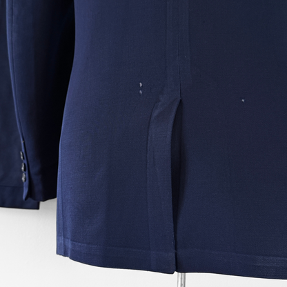 1950s Navy Blue Gabardine Wool 2pc Suit