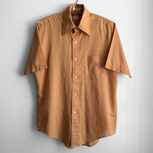 1970s Light Orange Dress Shirt