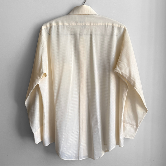 1970s Light Yellow Monogram Print Sport Shirt