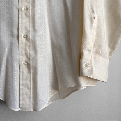 1970s Light Yellow Monogram Print Sport Shirt