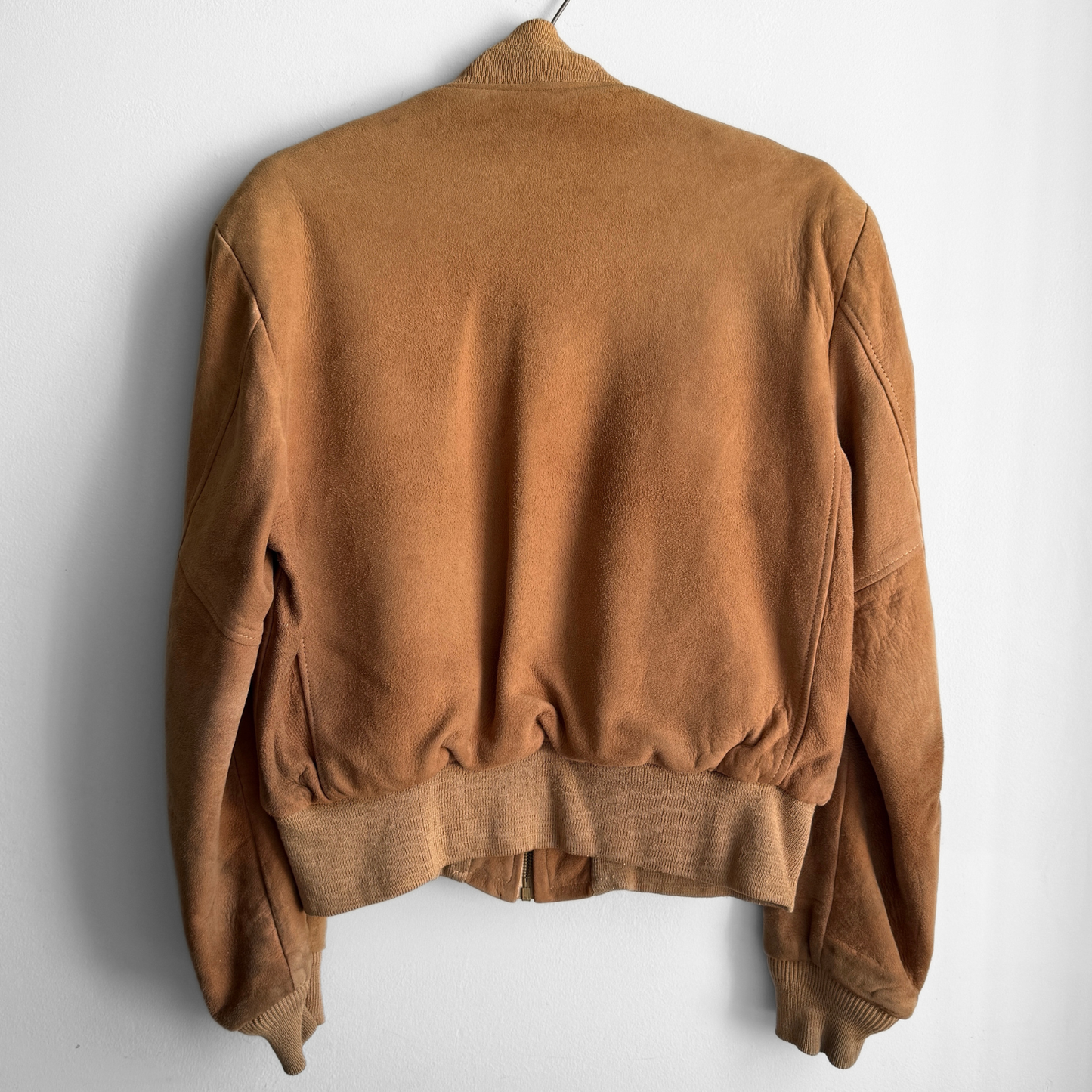 1950s Brown Suede Leather Bomber Jacket