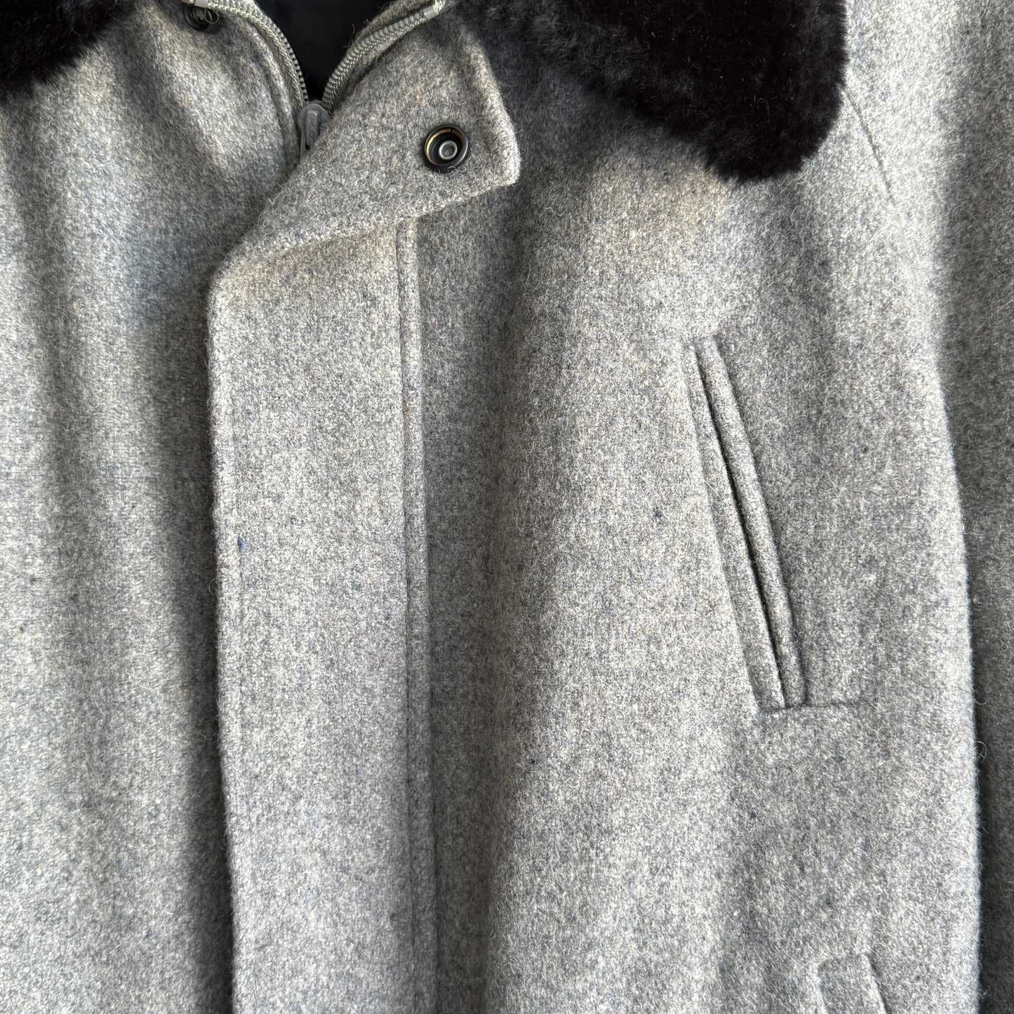 1970s Grey Wool Bomber Jacket
