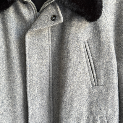1970s Grey Wool Bomber Jacket