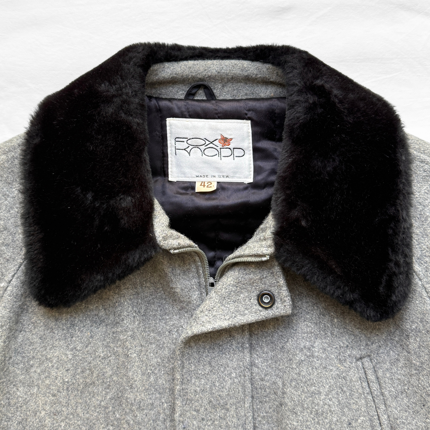 1970s Grey Wool Bomber Jacket