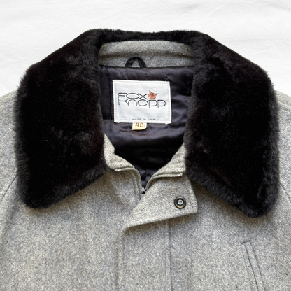 1970s Grey Wool Bomber Jacket