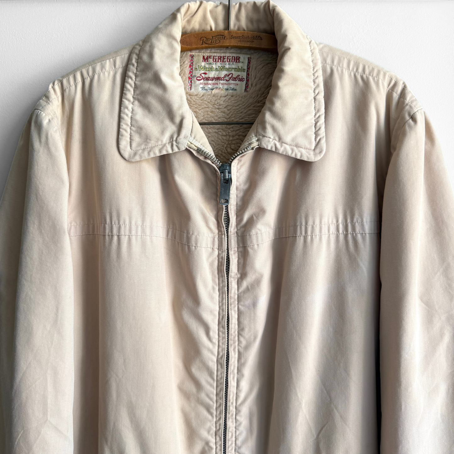 1960s Tan Seawind Fabric Windbreaker Jacket