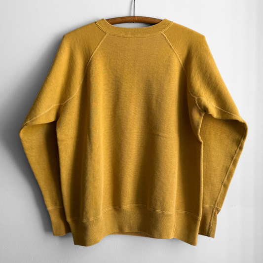 1960s Notre Dame Yellow Flock Print Sweatshirt