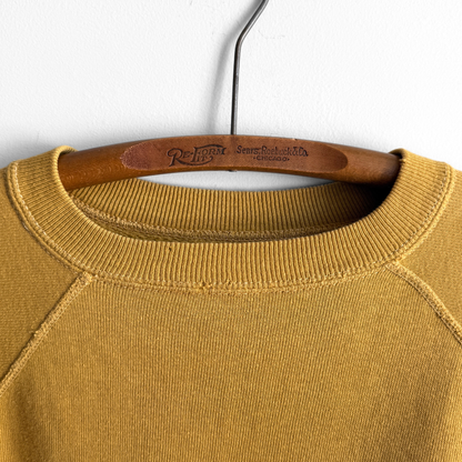 1960s Notre Dame Yellow Flock Print Sweatshirt