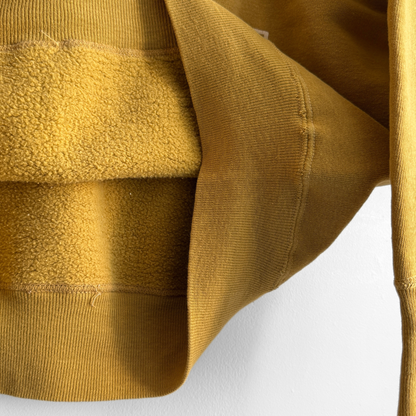 1960s Notre Dame Yellow Flock Print Sweatshirt