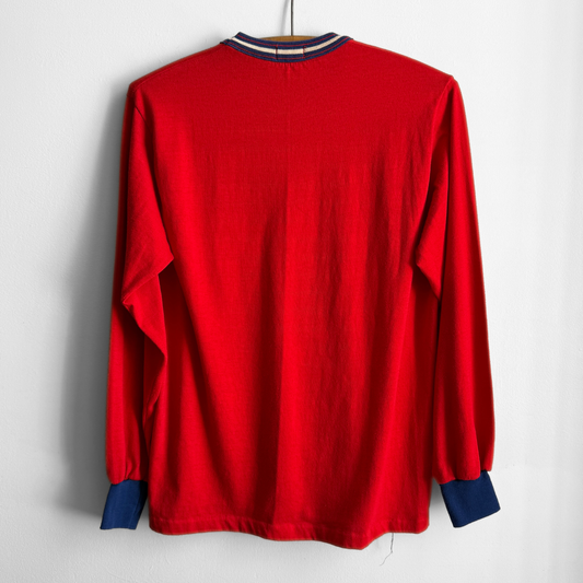 1960s Red & Navy Long Sleeve