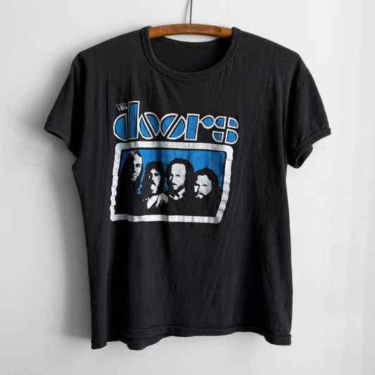 1970s The Doors LA Woman Black Ringer Tee
