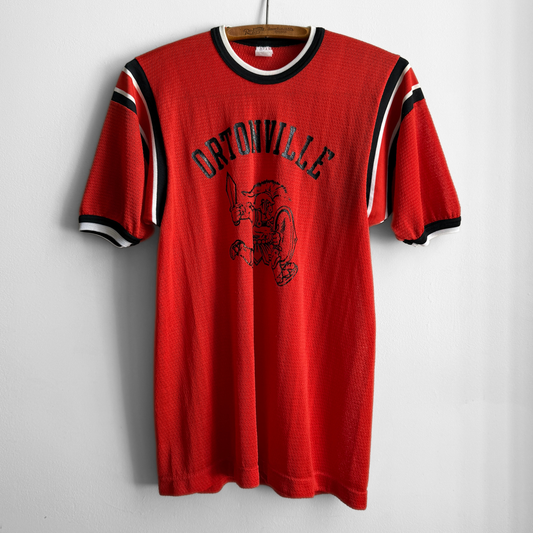 1970s Ortonville Orange Mesh Jersey Tee