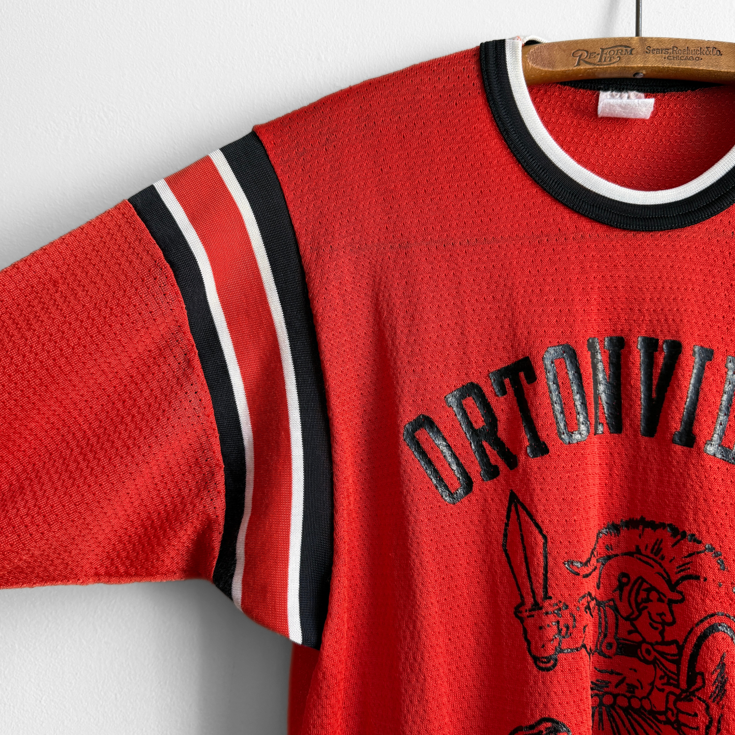 1970s Ortonville Orange Mesh Jersey Tee