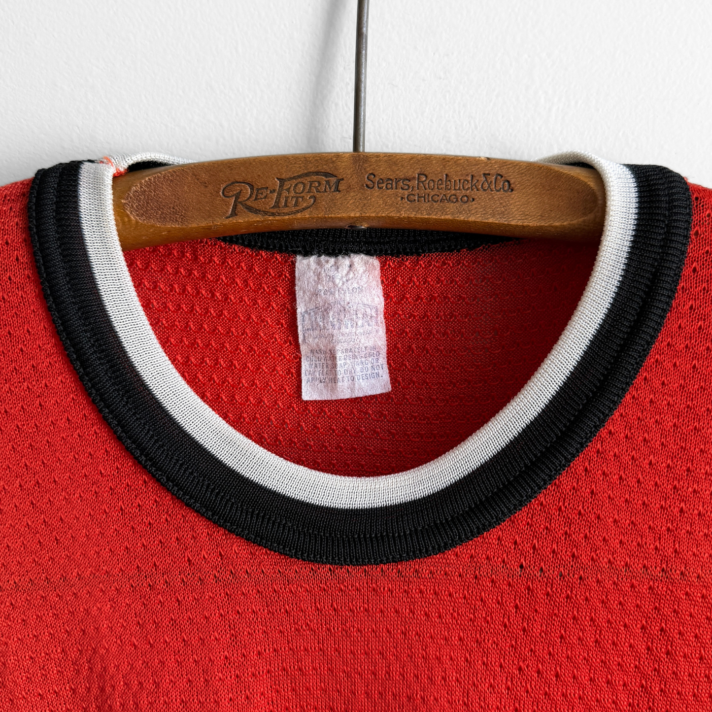 1970s Ortonville Orange Mesh Jersey Tee