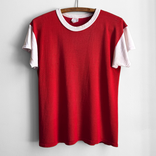 1960s News Guild Red Chainstitch Tee