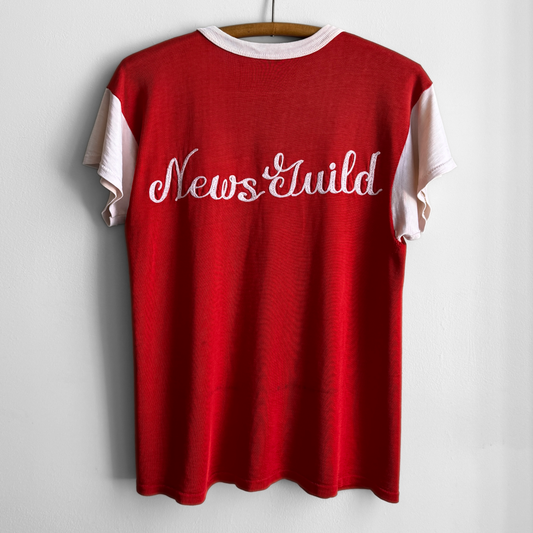 1960s News Guild Red Chainstitch Tee