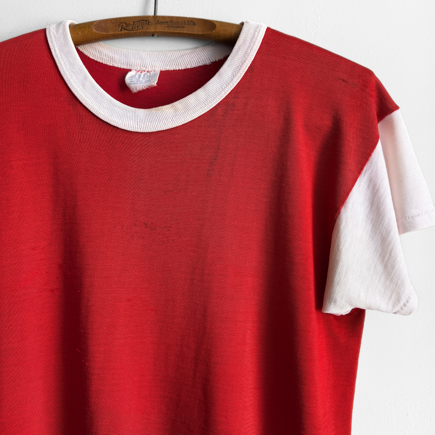 1960s News Guild Red Chainstitch Tee