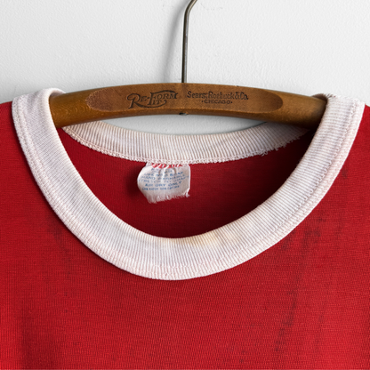 1960s News Guild Red Chainstitch Tee