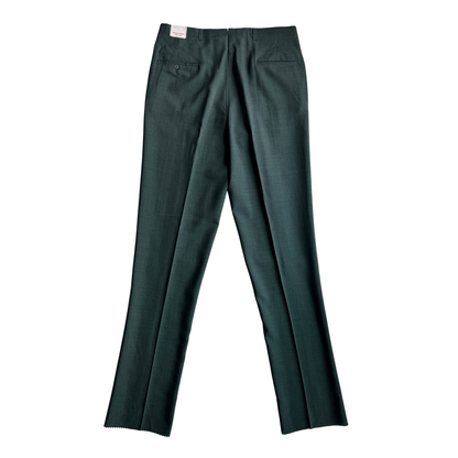 1960s Dark Green Sharkskin Dress Pants (35)