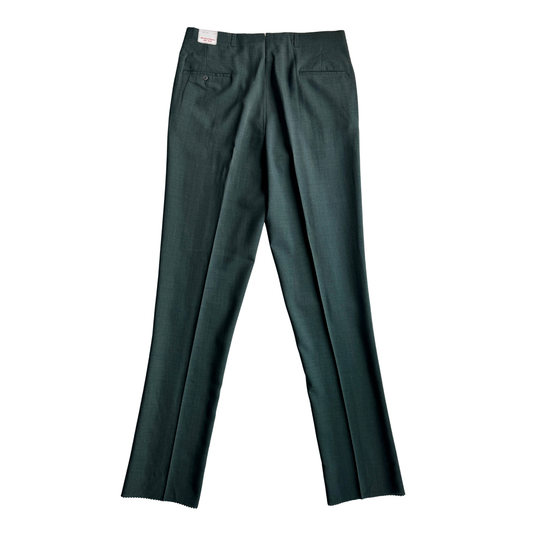 1960s Dark Green Sharkskin Dress Pants (35)