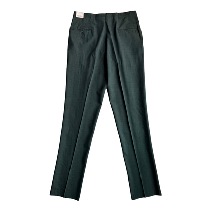 1960s Dark Green Sharkskin Dress Pants (34)