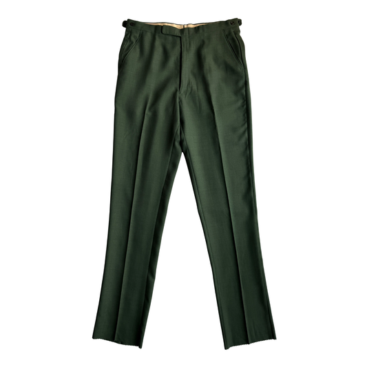 1960s Green Sharkskin Dress Pants (35)
