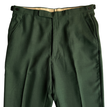 1960s Green Sharkskin Dress Pants (35)