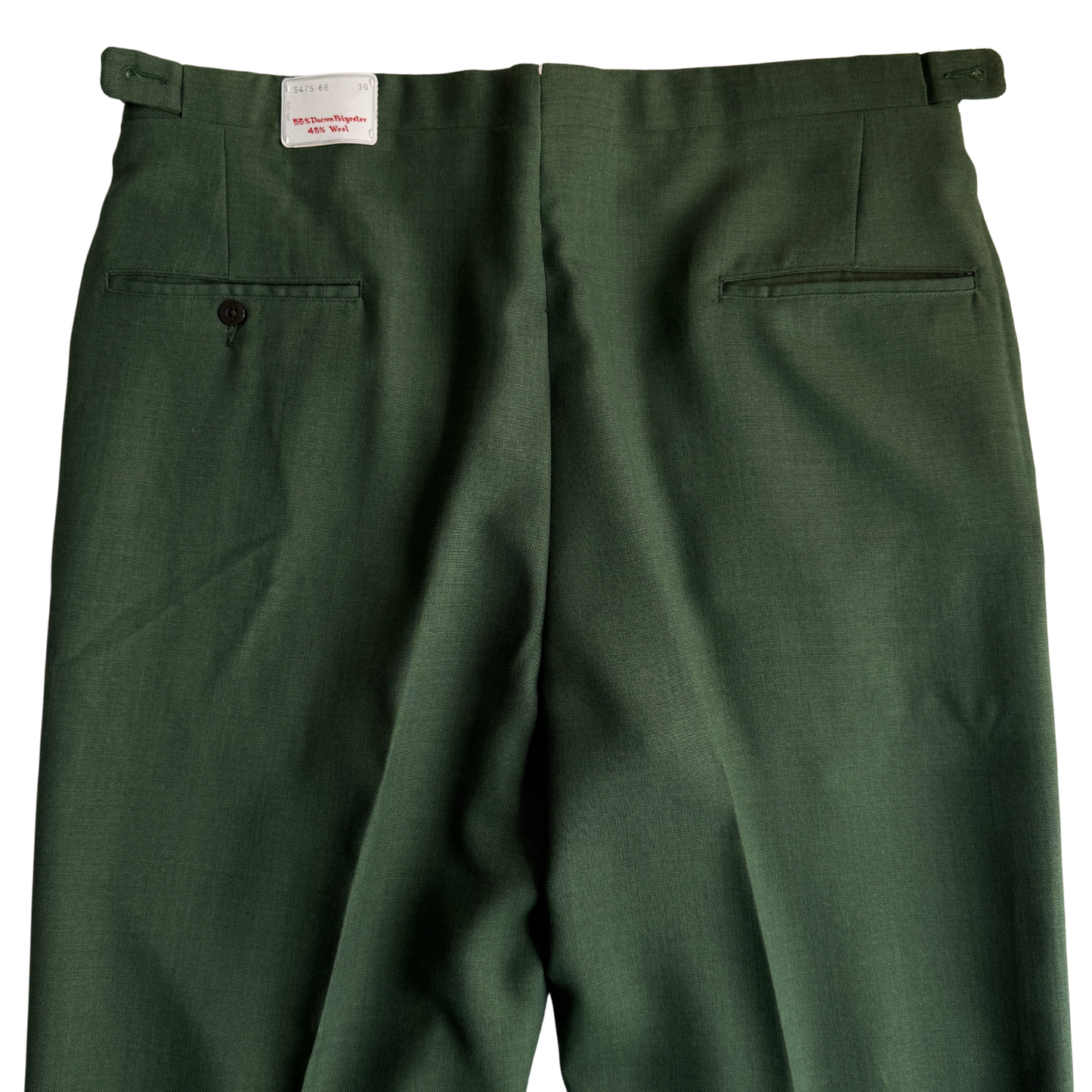 1960s Green Sharkskin Dress Pants (35)