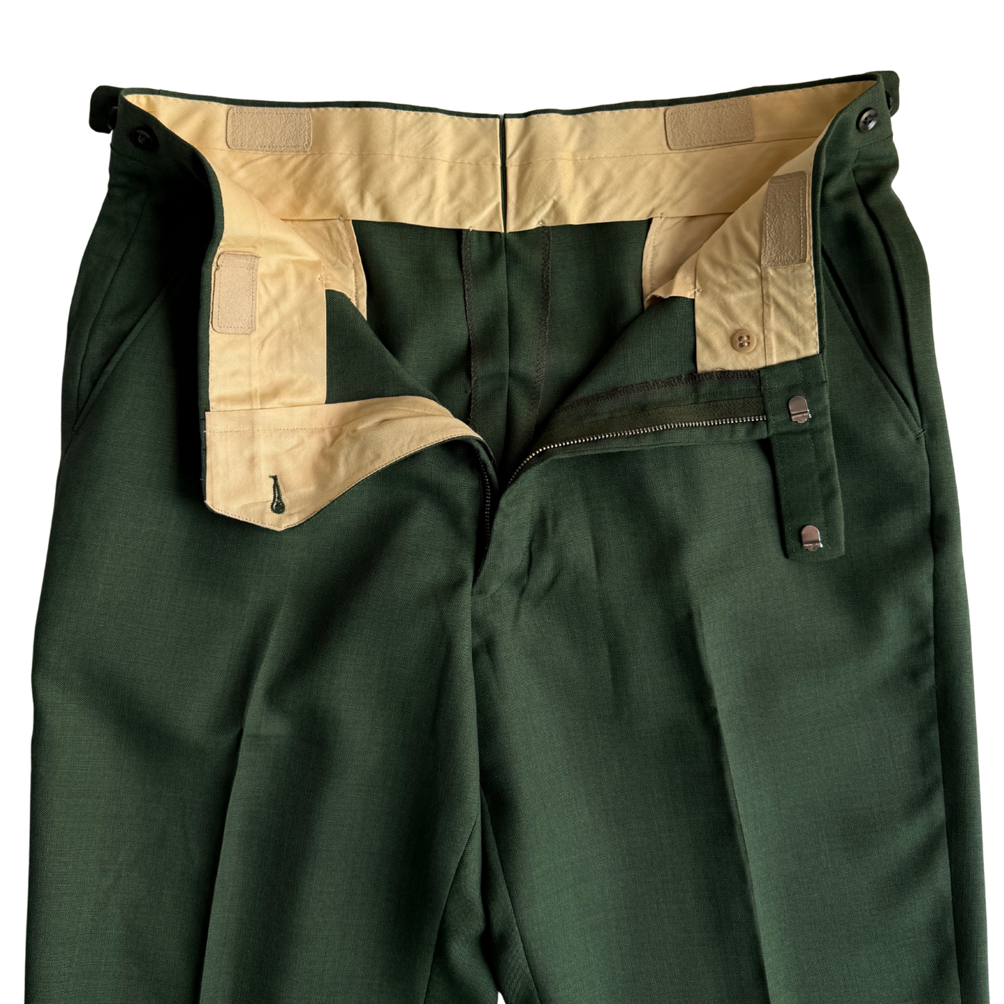 1960s Green Sharkskin Dress Pants (35)