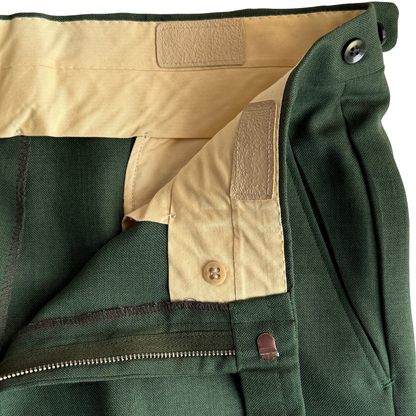 1960s Green Sharkskin Dress Pants (35)
