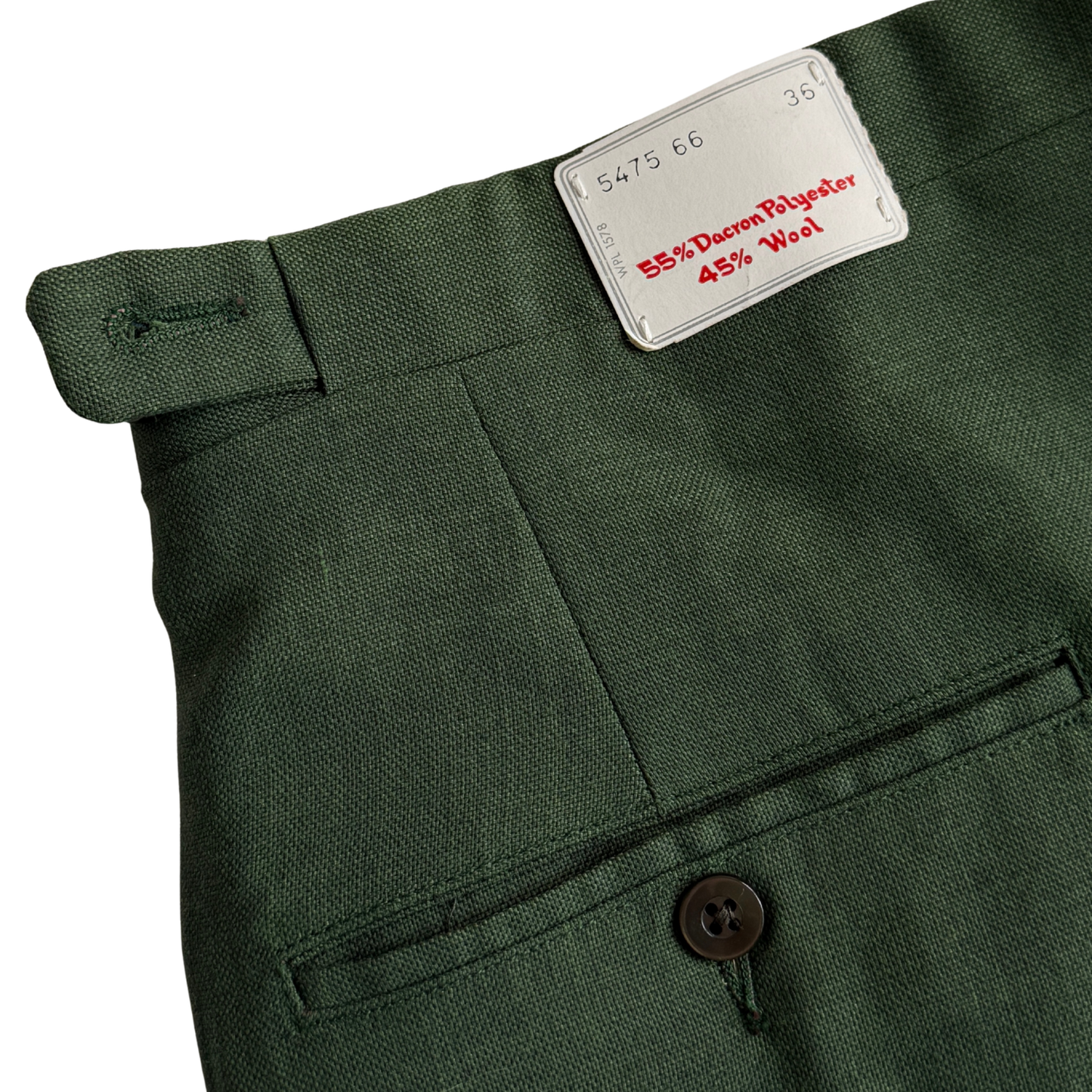 1960s Green Sharkskin Dress Pants (35)