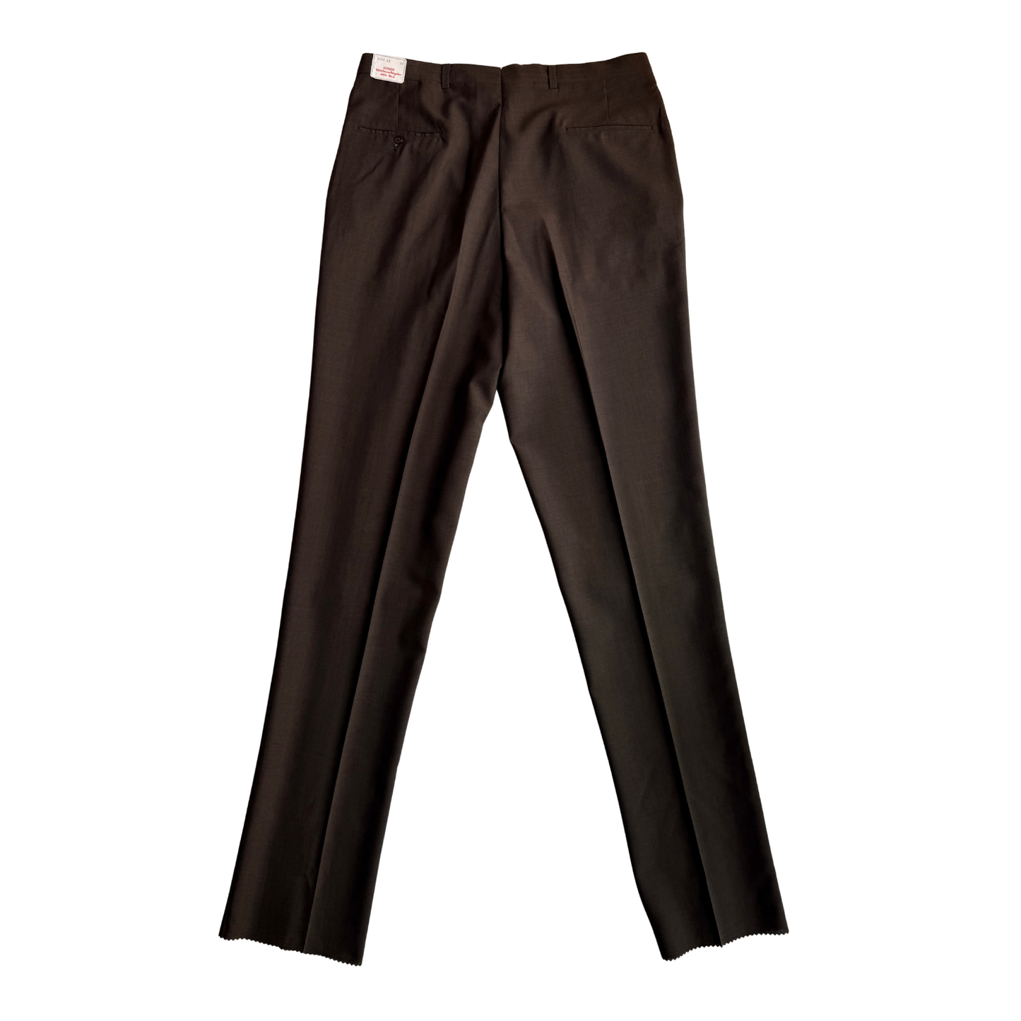 1960s Dark Brown Sharkskin Dress Pants (36)