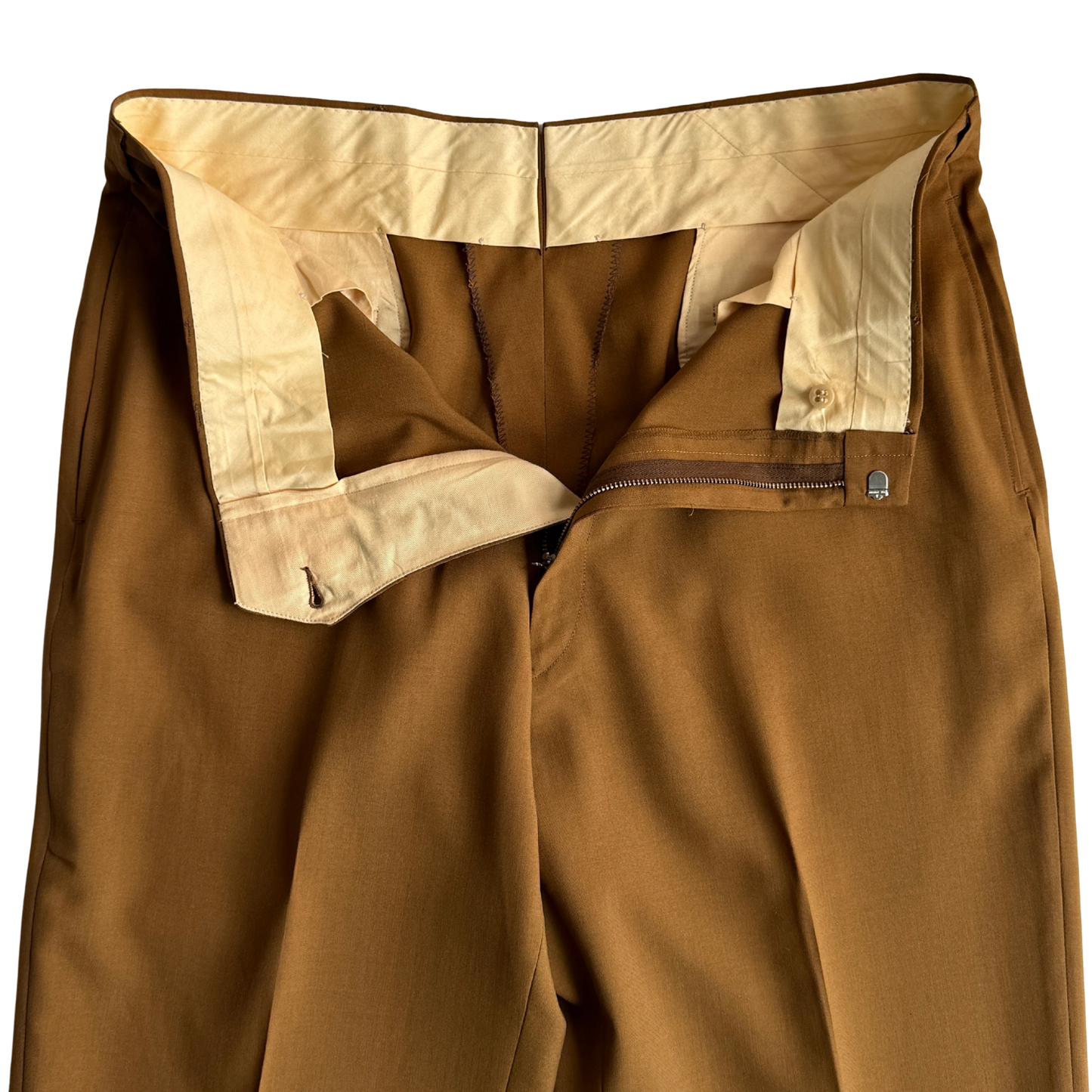 1960s Tan Sharkskin Dress Pants (36)