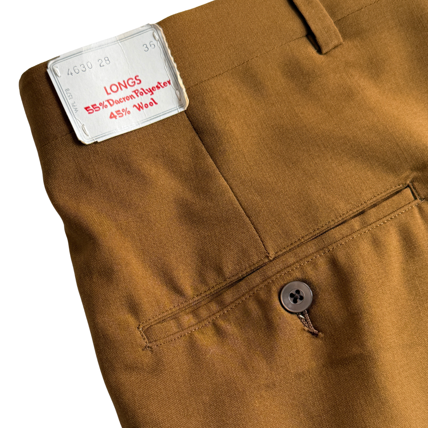 1960s Tan Sharkskin Dress Pants (36)