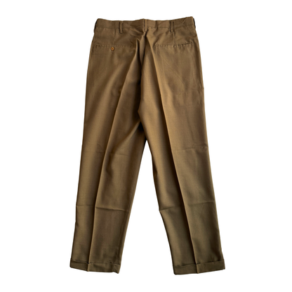 1960s Brown Sharkskin Dress Pants (32)