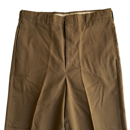 1960s Brown Sharkskin Dress Pants (32)