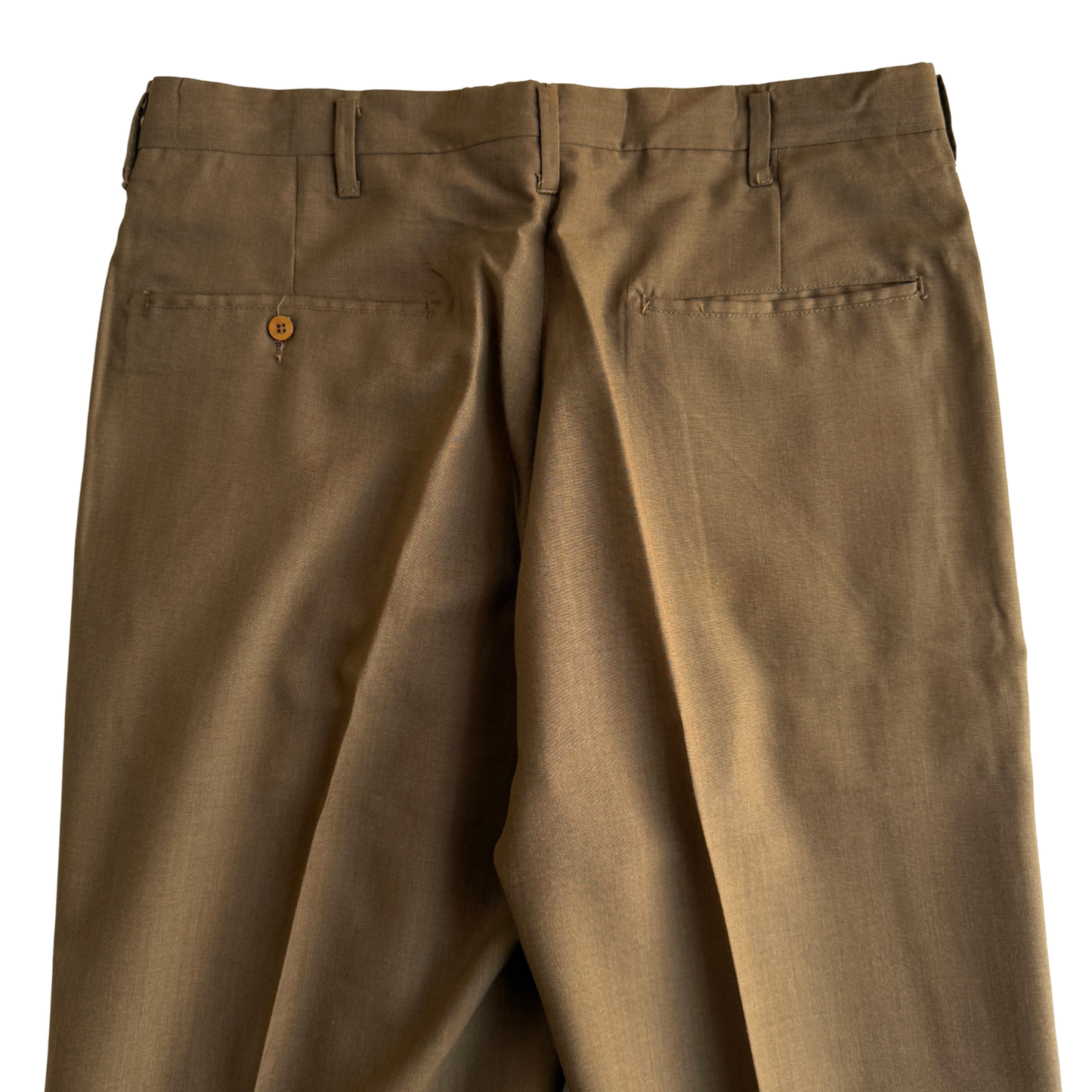 1960s Brown Sharkskin Dress Pants (32)