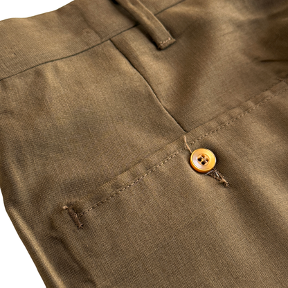 1960s Brown Sharkskin Dress Pants (32)