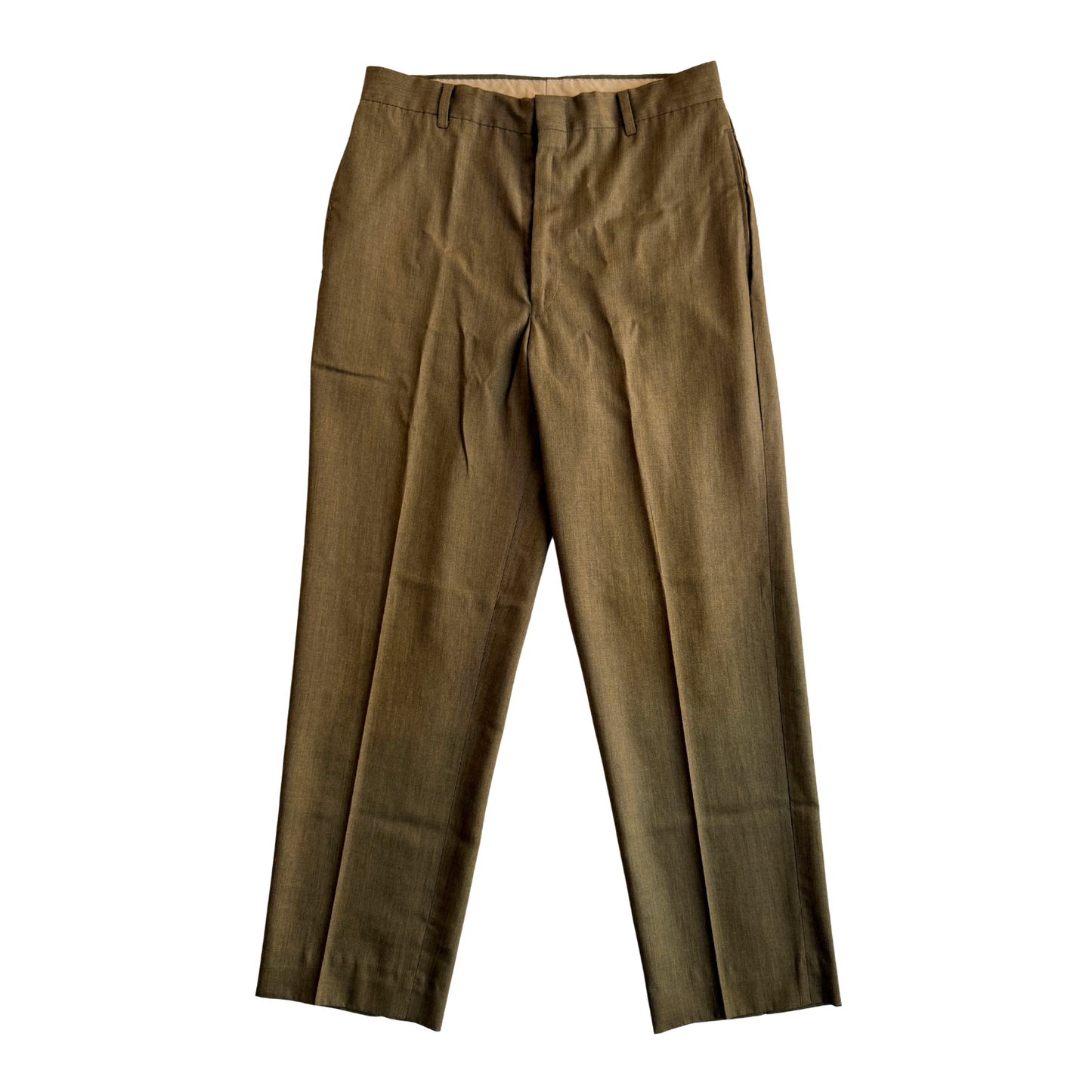 1960s Brown Sharkskin Dress Pants (30)