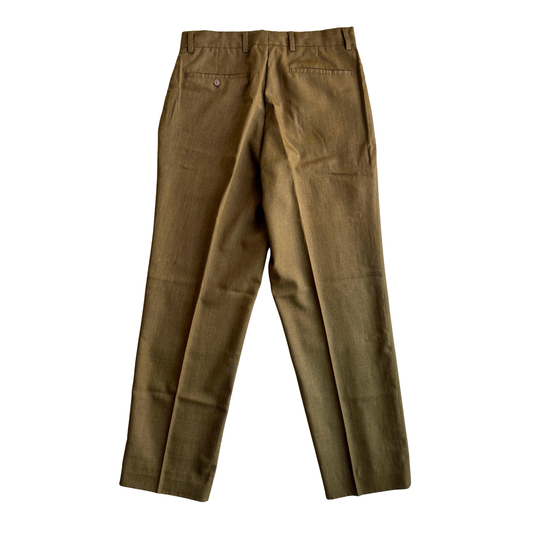 1960s Brown Sharkskin Dress Pants (30)