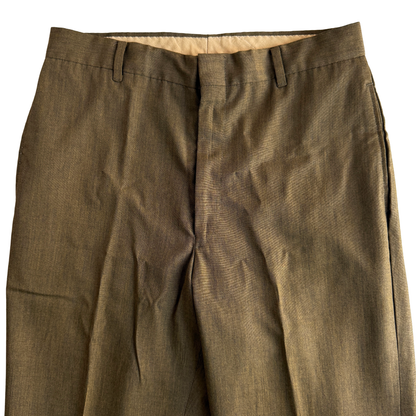 1960s Brown Sharkskin Dress Pants (30)