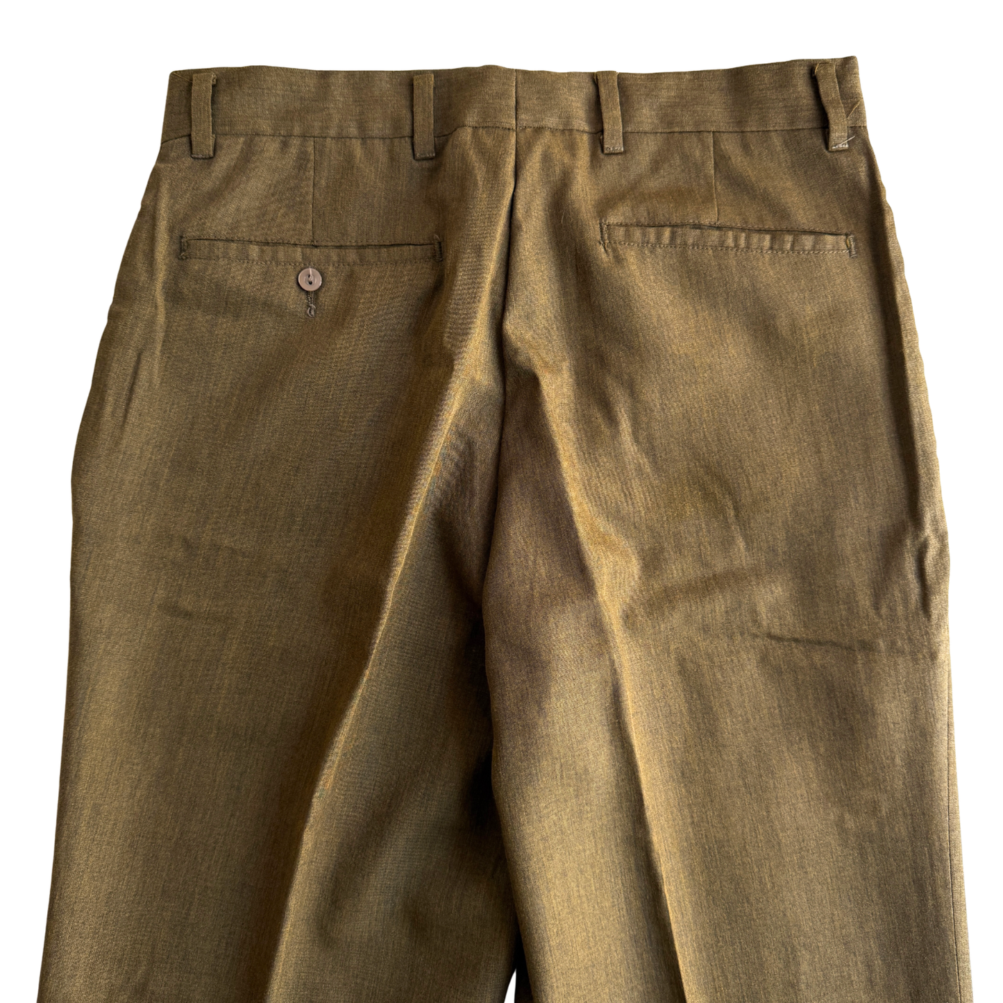 1960s Brown Sharkskin Dress Pants (30)