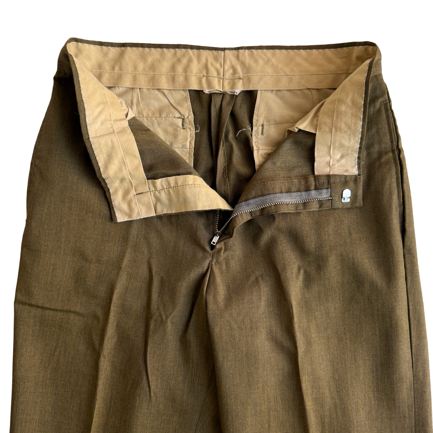 1960s Brown Sharkskin Dress Pants (30)